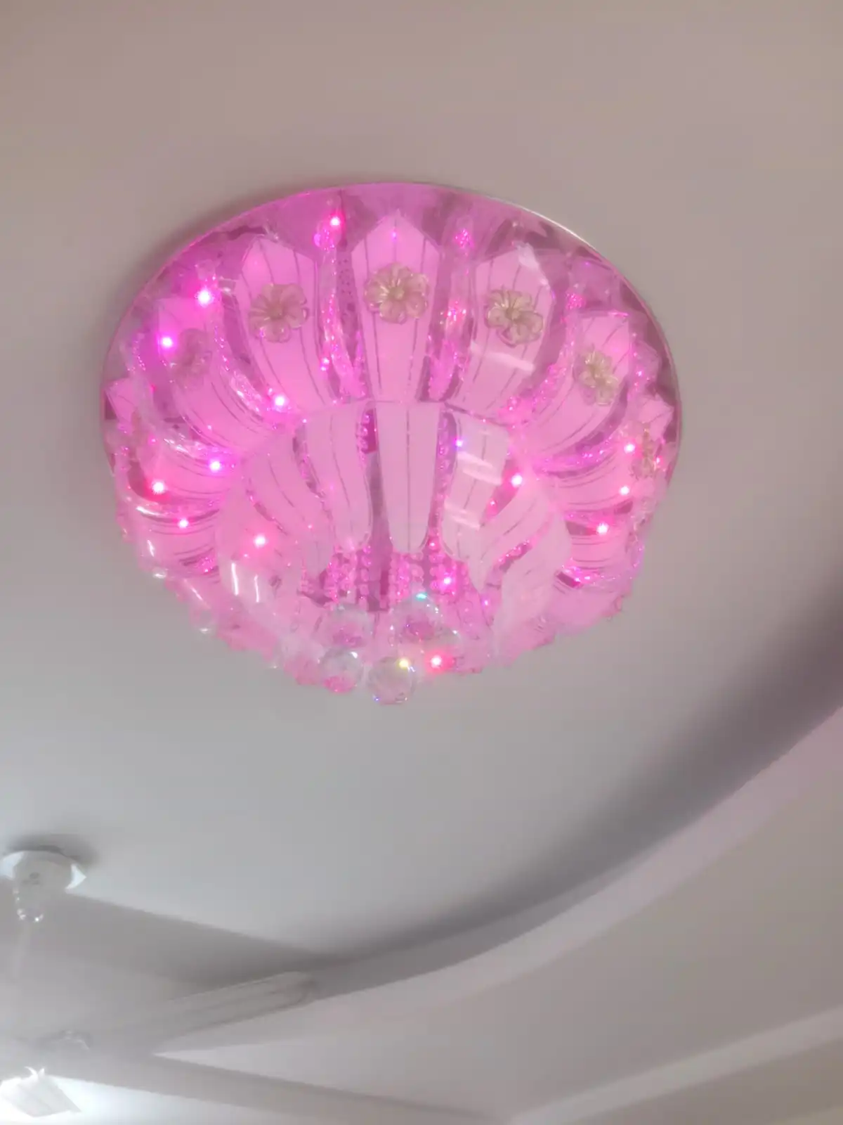 Residential chandelier cleaning service with crystal detailing and dust removal